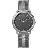  Shop Authentic Calvin Klein Minimal Grey Dial Silver Mesh Bracelet Watch for Men - K3M52154 - Luxxuri