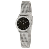  Shop Authentic Calvin Klein Minimal Black Dial Silver Mesh Bracelet Watch for Women - K3M53151 - Luxxuri