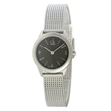  Shop Authentic Calvin Klein Minimal Grey Dial Silver Mesh Bracelet Watch for Women - K3M53154 - Luxxuri