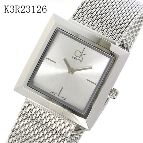  Shop Authentic Calvin Klein Mark Silver Dial Silver Mesh Bracelet Watch for Women - K3R23126 - Luxxuri