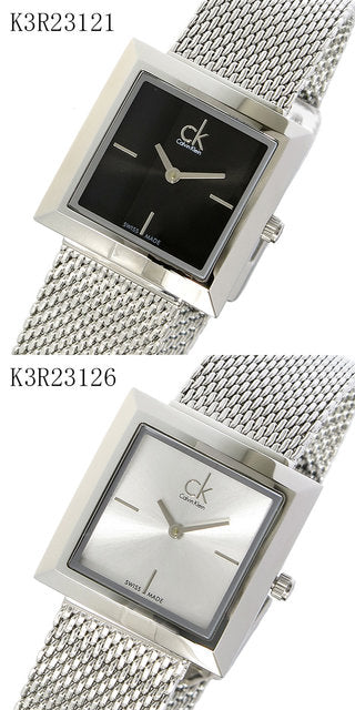  Shop Authentic Calvin Klein Mark Black Dial Silver Mesh Bracelet Watch for Women - K3R23121 - Luxxuri