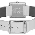  Shop Authentic Calvin Klein Mark Silver Dial White Leather Strap Watch for Women - K3R231L6 - Luxxuri