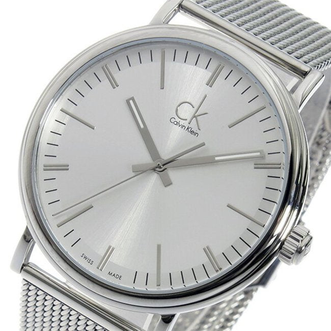  Shop Authentic Calvin Klein Surround Silver Dial Silver Mesh Bracelet Watch for Men - K3W21126 - Luxxuri