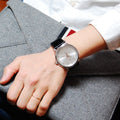  Shop Authentic Calvin Klein Surround Silver Dial Black Leather Strap Watch for Men - K3W211C6 - Luxxuri