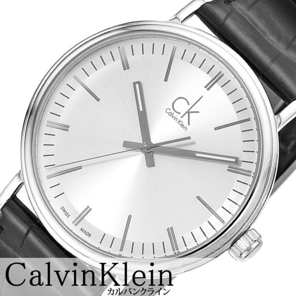  Shop Authentic Calvin Klein Surround Silver Dial Black Leather Strap Watch for Men - K3W211C6 - Luxxuri