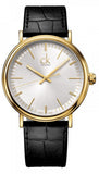  Shop Authentic Calvin Klein Surround Silver Dial Black Leather Strap Watch for Men - K3W215C6 - Luxxuri