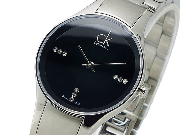  Shop Authentic Calvin Klein Simplicity Diamonds Black Dial Silver Steel Strap Watch for Women - K4323102 - Luxxuri