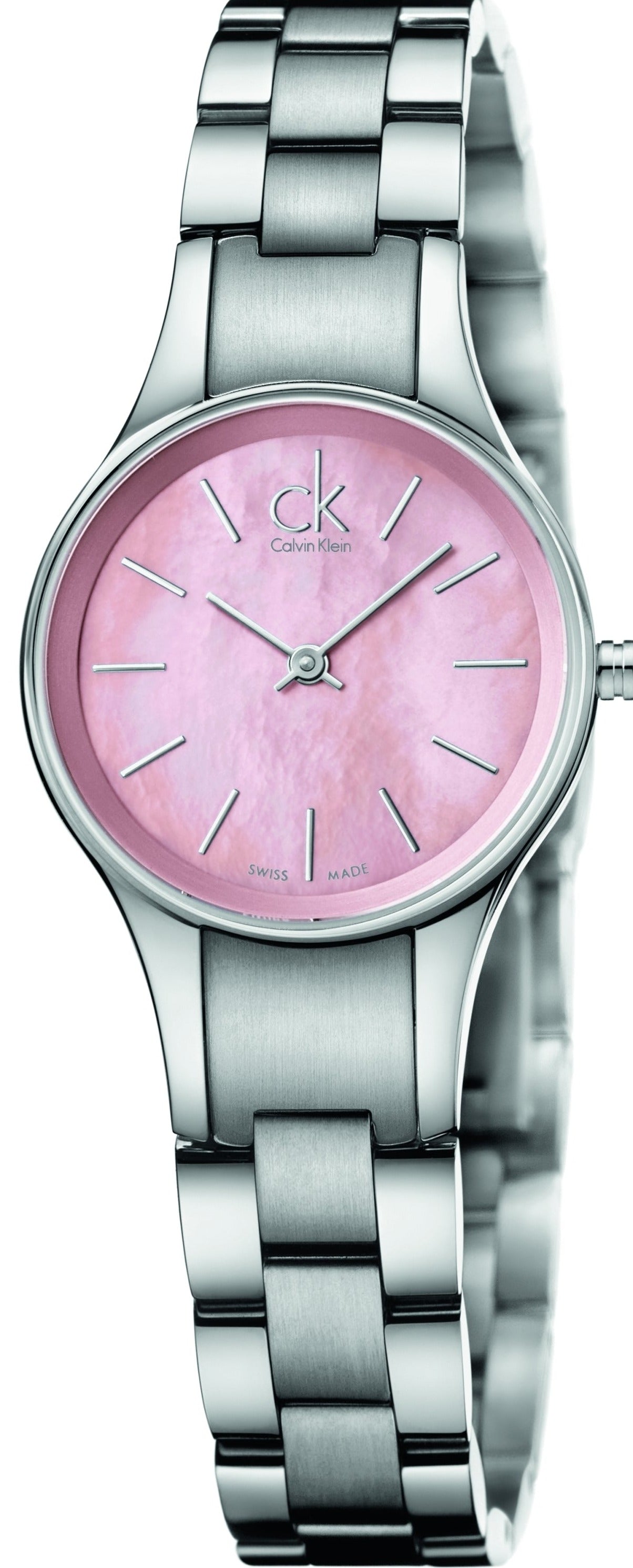  Shop Authentic Calvin Klein Simplicity Pink Dial Silver Steel Strap Watch for Women - K432314E - Luxxuri