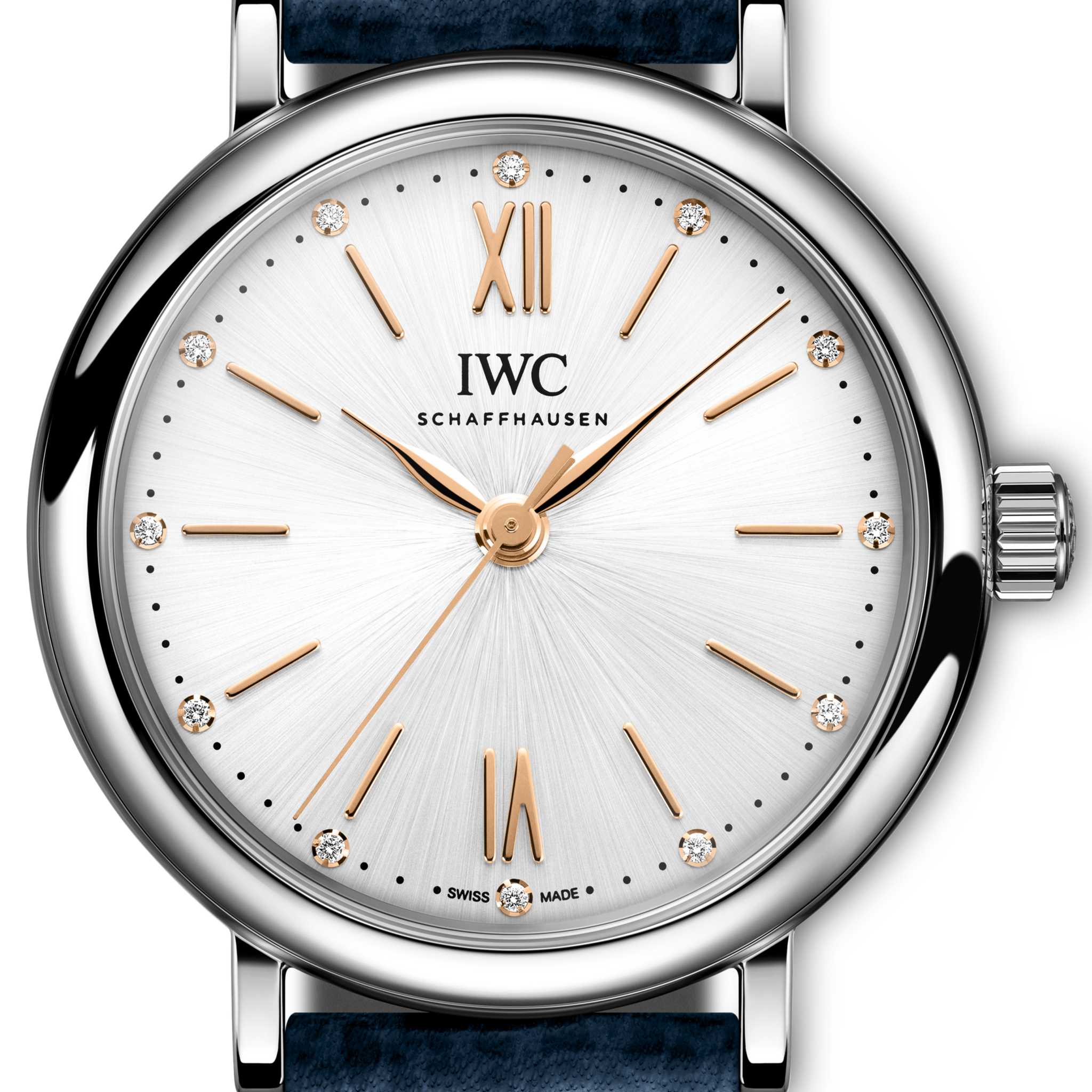  Shop Authentic IWC Portofino Automatic Silver Dial Blue Leather Strap Watch for Women - IW357411 - Luxxuri