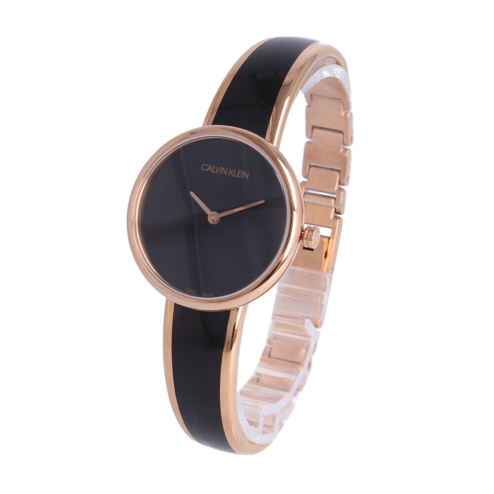  Shop Authentic Calvin Klein Seduce Black Dial Two Tone Steel Strap Watch for Women - K4E2N611 - Luxxuri