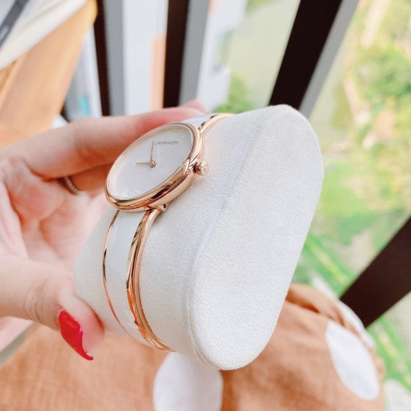  Shop Authentic Calvin Klein Seduce White Dial Two Tone Steel Strap Watch for Women - K4E2N616 - Luxxuri