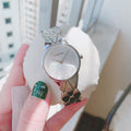  Shop Authentic Calvin Klein Snake Silver Dial Silver Steel Strap Watch For Women - K6E23146 - Luxxuri