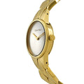  Shop Authentic Calvin Klein Snake Silver Dial Yellow Gold Steel Strap Watch For Women - K6E23546 - Luxxuri