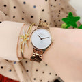  Shop Authentic Calvin Klein Snake Silver Dial Yellow Gold Steel Strap Watch For Women - K6E23546 - Luxxuri