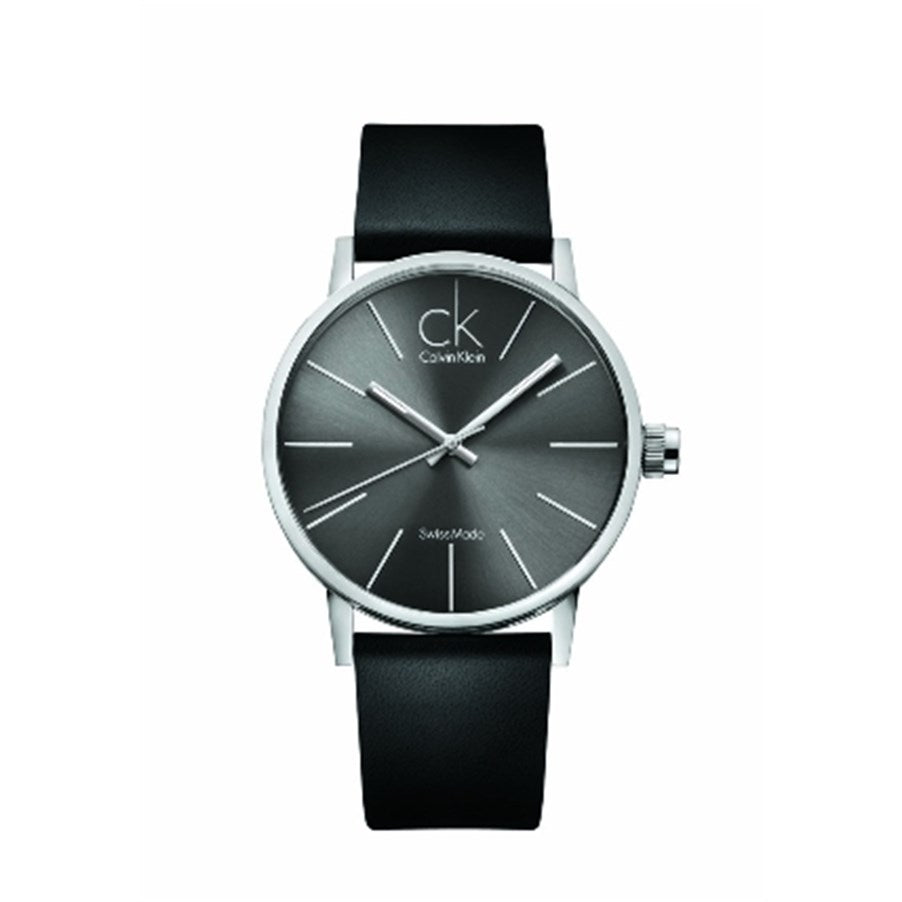  Shop Authentic Calvin Klein Minimal Black Dial Black Leather Strap Watch for Men - K7621107 - Luxxuri