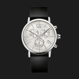  Shop Authentic Calvin Klein Post Minimal White Dial Black Leather Strap Watch for Men - K7627120 - Luxxuri