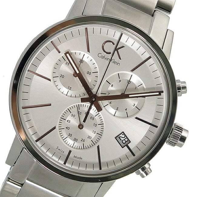  Shop Authentic Calvin Klein Post Minimal White Dial Silver Steel Strap Watch for Men - K7627126 - Luxxuri