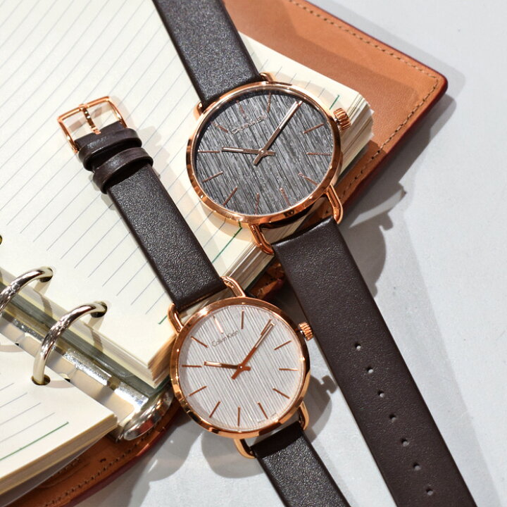  Shop Authentic Calvin Klein Even White Dial Brown Leather Strap Watch for Women - K7B236G6 - Luxxuri
