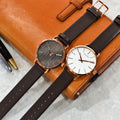  Shop Authentic Calvin Klein Even White Dial Brown Leather Strap Watch for Women - K7B236G6 - Luxxuri