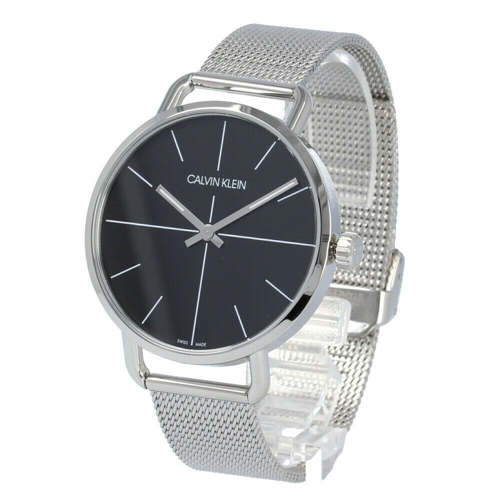  Shop Authentic Calvin Klein Even Black Dial Silver Mesh Bracelet Watch for Women - K7B21121 - Luxxuri