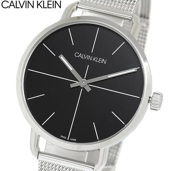  Shop Authentic Calvin Klein Even Black Dial Silver Mesh Bracelet Watch for Women - K7B21121 - Luxxuri