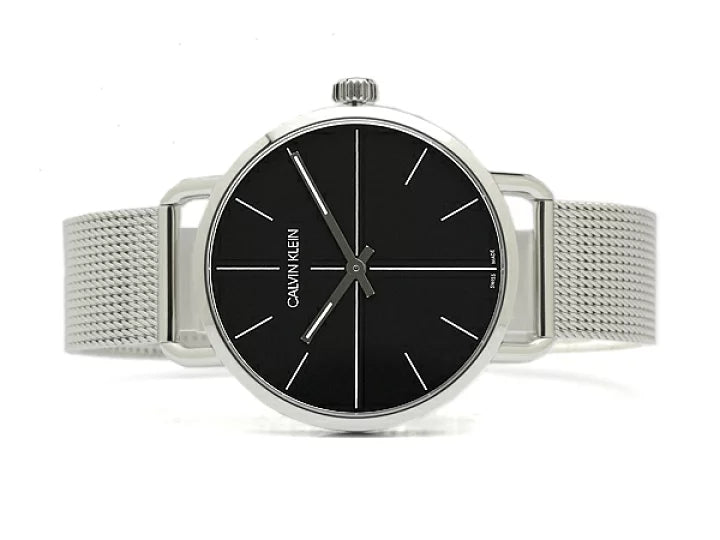  Shop Authentic Calvin Klein Even Black Dial Silver Mesh Bracelet Watch for Women - K7B21121 - Luxxuri
