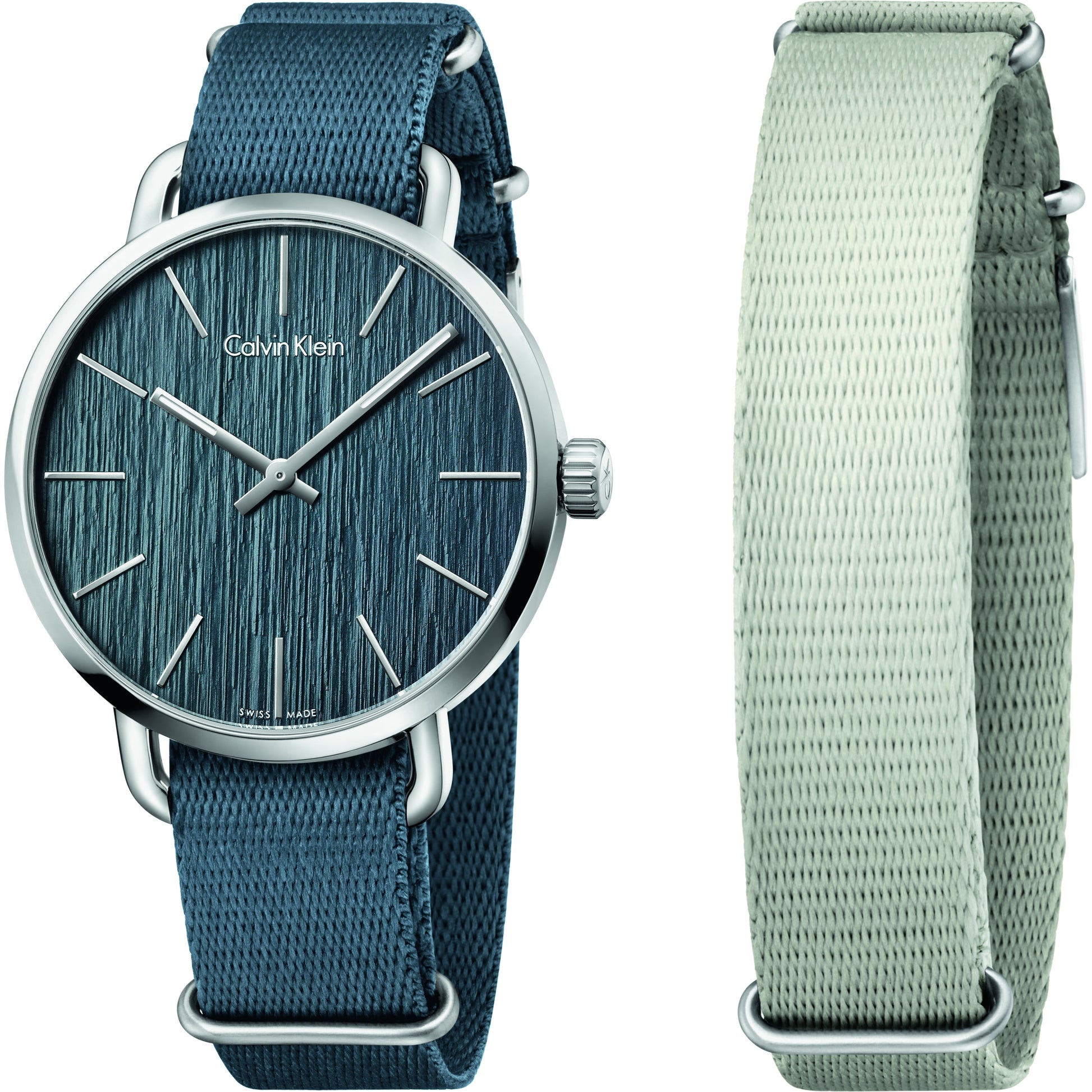  Shop Authentic Calvin Klein Even Green Dial Green NATO Strap Watch for Men - K7B211WL - Luxxuri