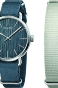  Shop Authentic Calvin Klein Even Green Dial Green NATO Strap Watch for Men - K7B211WL - Luxxuri
