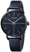  Shop Authentic Calvin Klein Even Blue Dial Blue Leather Strap Watch for Men - K7B214VN - Luxxuri