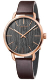  Shop Authentic Calvin Klein Even Grey Dial Brown Leather Strap Watch for Women - K7B236G3 - Luxxuri