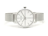  Shop Authentic Calvin Klein Even White Dial Silver Mesh Bracelet Watch for Women - K7B23126 - Luxxuri