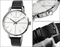  Shop Authentic Calvin Klein Evan White Dial Black Leather Strap Watch for Women - K7B231CY - Luxxuri