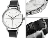  Shop Authentic Calvin Klein Evan White Dial Black Leather Strap Watch for Women - K7B231CY - Luxxuri