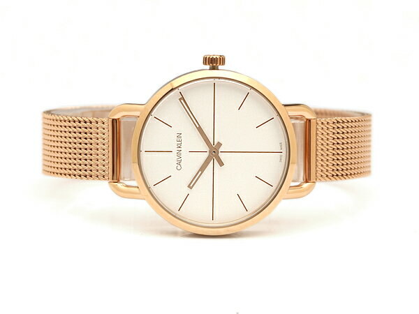  Shop Authentic Calvin Klein Even White Dial Rose Gold Mesh Bracelet Watch for Women - K7B23626 - Luxxuri