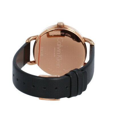  Shop Authentic Calvin Klein Even White Dial Black Leather Strap Watch for Women - K7B236C6 - Luxxuri