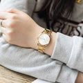  Shop Authentic Calvin Klein Dainty White Dial Gold Steel Strap Watch for Women - K7L23546 - Luxxuri