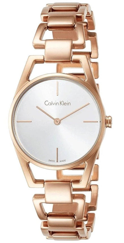  Shop Authentic Calvin Klein Dainty White Dial Rose Gold Steel Strap Watch for Women - K7L23646 - Luxxuri