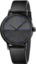  Shop Authentic Calvin Klein Boost Black Dial Black Leather Strap Watch for Men - K7Y214CZ - Luxxuri
