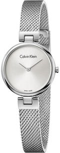  Shop Authentic Calvin Klein Authentic White Dial Silver Mesh Bracelet Watch for Women - K8G23126 - Luxxuri
