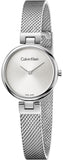  Shop Authentic Calvin Klein Authentic White Dial Silver Mesh Bracelet Watch for Women - K8G23126 - Luxxuri