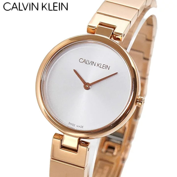  Shop Authentic Calvin Klein Authentic White Dial Rose Gold Steel Strap Watch for Women - K8G23646 - Luxxuri