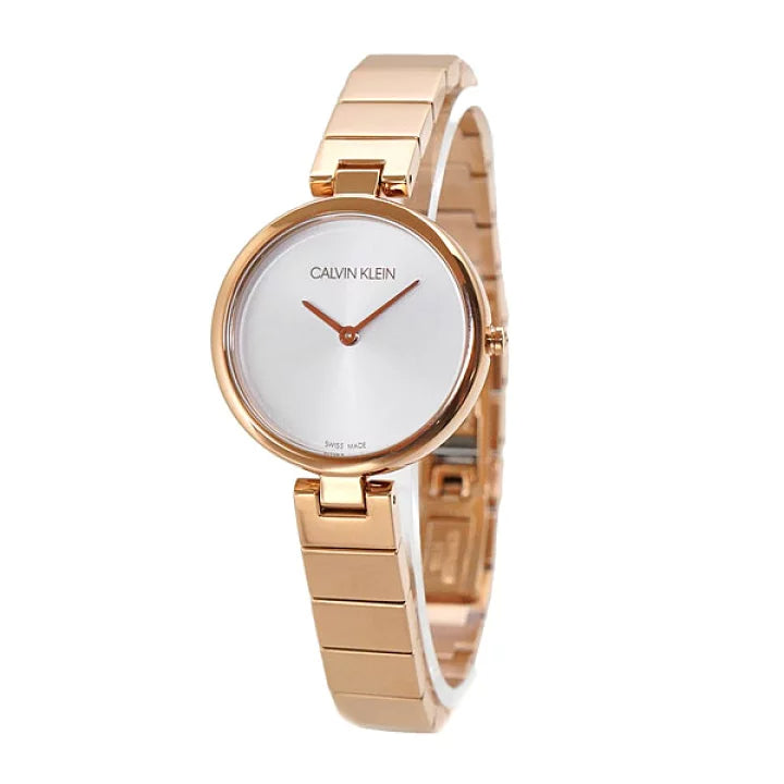  Shop Authentic Calvin Klein Authentic White Dial Rose Gold Steel Strap Watch for Women - K8G23646 - Luxxuri