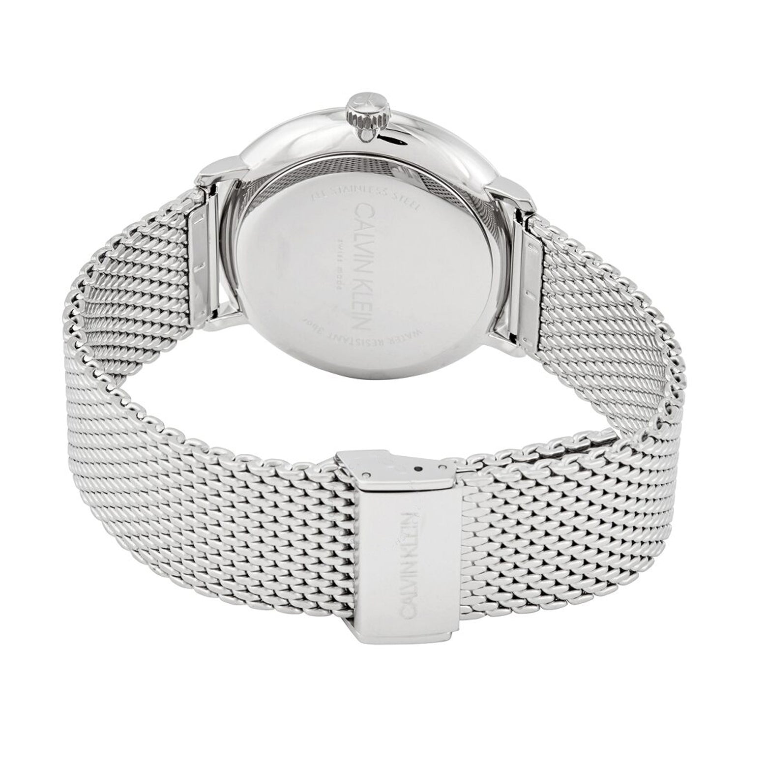  Shop Authentic Calvin Klein White Dial Silver Mesh Bracelet Watch for Women - K8M21126 - Luxxuri