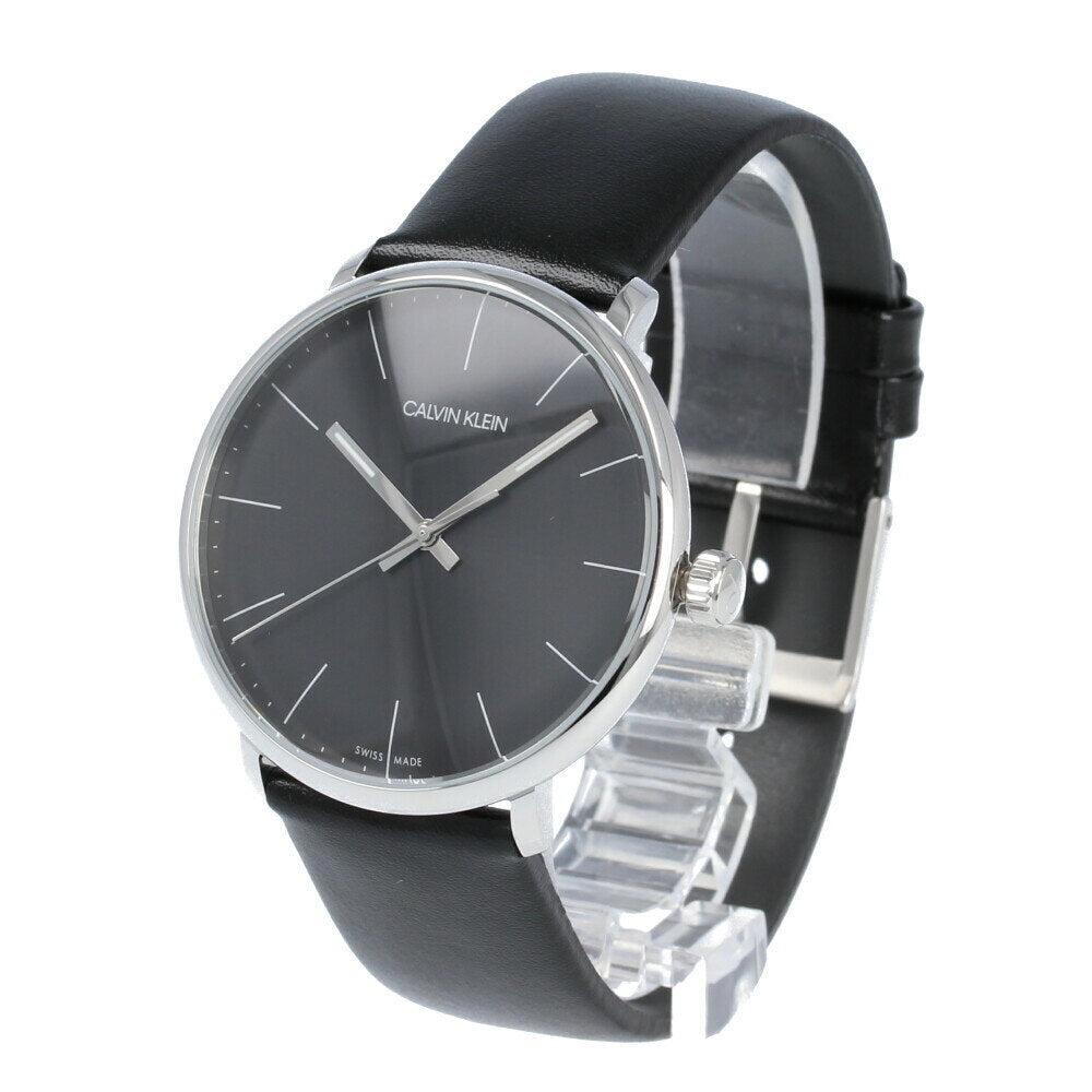  Shop Authentic Calvin Klein High Noon Quartz Black Dial Black Leather Strap Watch for Men - K8M211C1 - Luxxuri