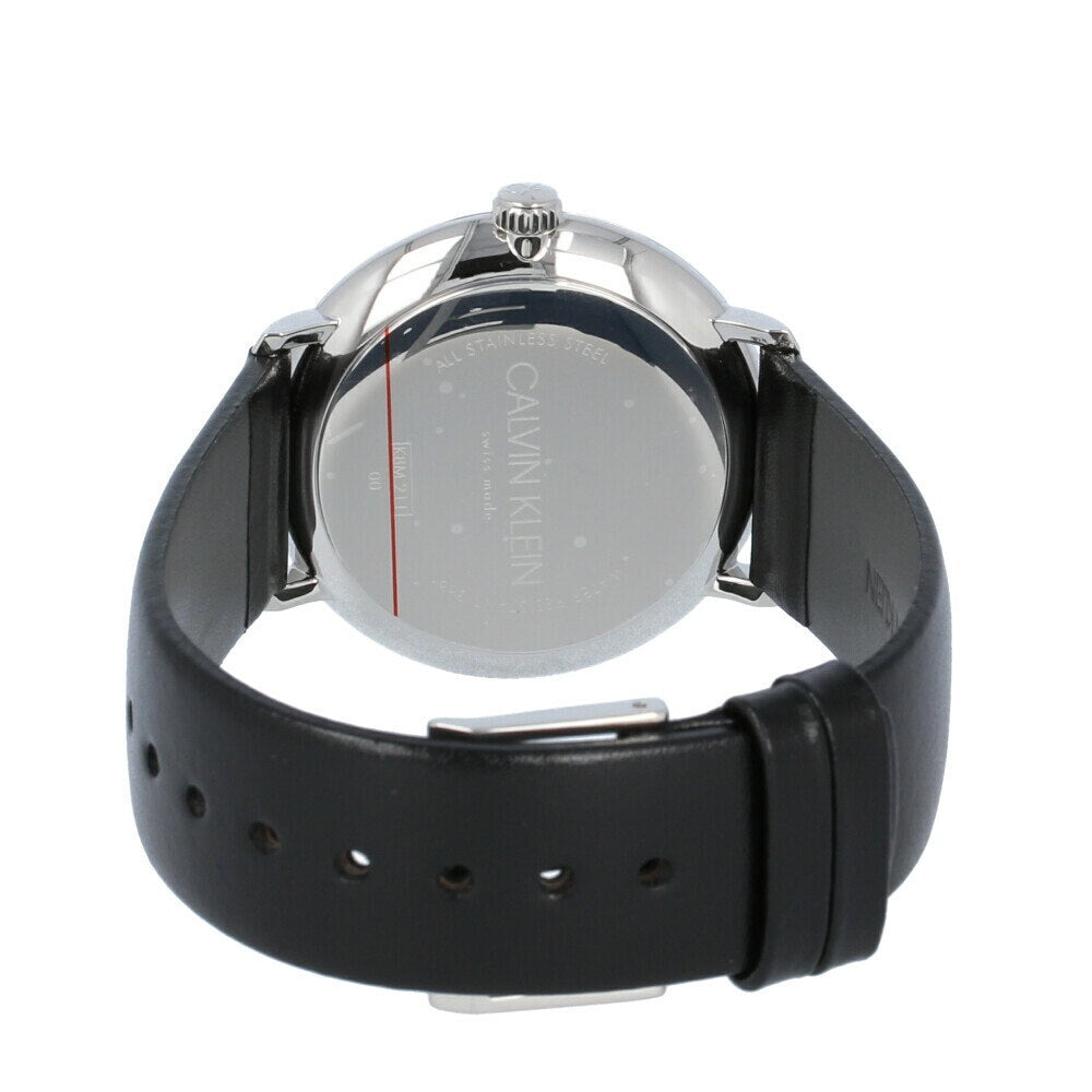  Shop Authentic Calvin Klein High Noon Quartz Black Dial Black Leather Strap Watch for Men - K8M211C1 - Luxxuri