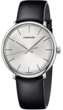  Shop Authentic Calvin Klein High Noon Quartz White Dial Black Leather Strap Watch for Men - K8M211C6 - Luxxuri