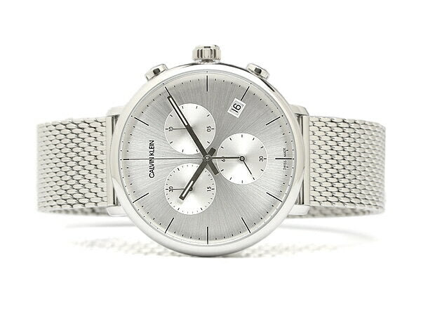  Shop Authentic Calvin Klein High Noon Silver Dial Silver Mesh Bracelet Watch for Men - K8M27126 - Luxxuri