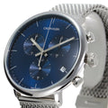  Shop Authentic Calvin Klein High Noon Chronograph Blue Dial Silver Mesh Bracelet Watch for Men - K8M2712N - Luxxuri
