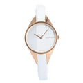  Shop Authentic Calvin Klein Rebel White Grey Dial White Leather Strap Watch for Women - K8P236L6 - Luxxuri