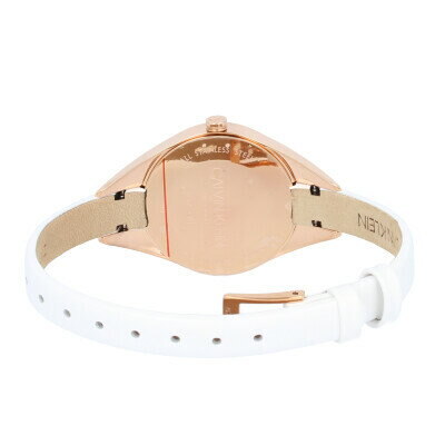  Shop Authentic Calvin Klein Rebel White Grey Dial White Leather Strap Watch for Women - K8P236L6 - Luxxuri